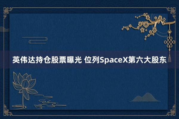 英伟达持仓股票曝光 位列SpaceX第六大股东
