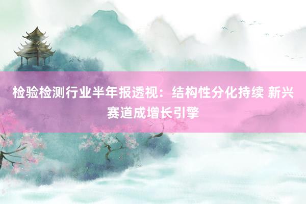 检验检测行业半年报透视：结构性分化持续 新兴赛道成增长引擎