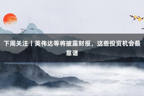 下周关注丨英伟达等将披露财报，这些投资机会最靠谱