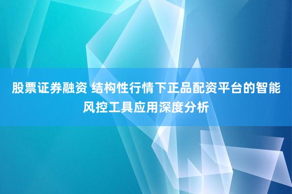 股票证券融资 结构性行情下正品配资平台的智能风控工具应用深度分析
